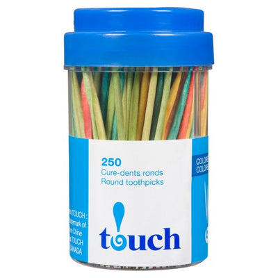 TOUCH COLOR RND MINT TOOTHPICK [250 ea]