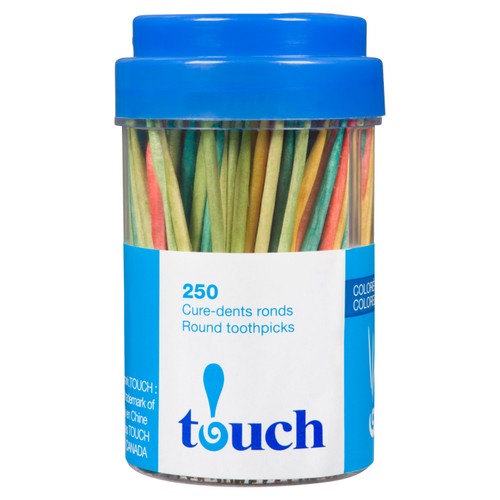 TOUCH COLOR RND MINT TOOTHPICK [250 ea]