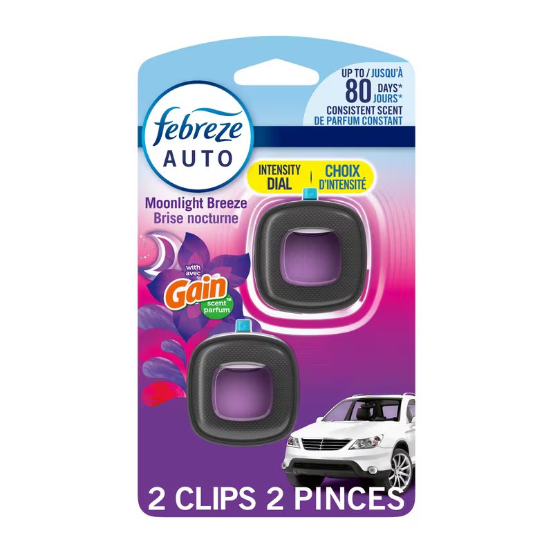 FEBRZ MOONLIT BRZ 2pk CAR CLIP
