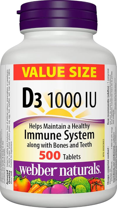 WEBBER VITAMIN D3 1000IU 500s [500 ea]