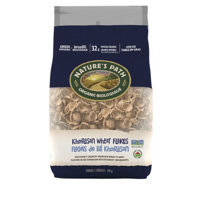 NATURE'S PATH KHROASAN WHEAT FLAKES CEREAL 750g