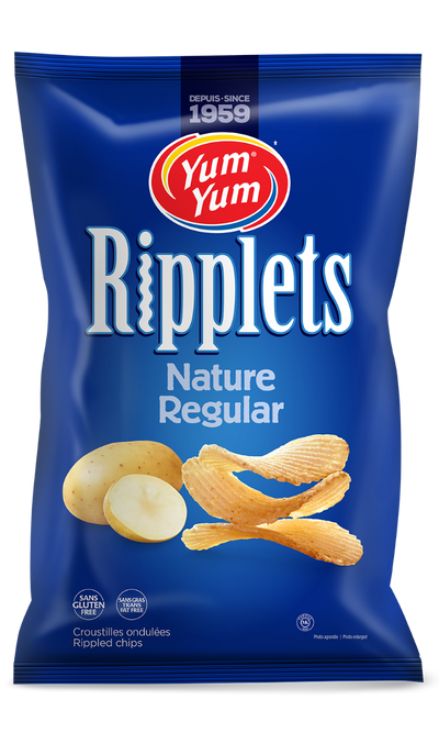 YUM YUM RIPPLETS REGULAR POTATO CHIPS 200g