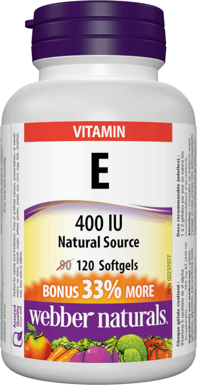 WEBBER VITAMIN E 400IU [1 ea]