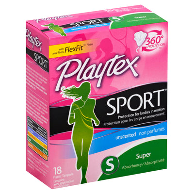 PLAYTEX SPRT TAMPON SUPER UNSC [18 ea]