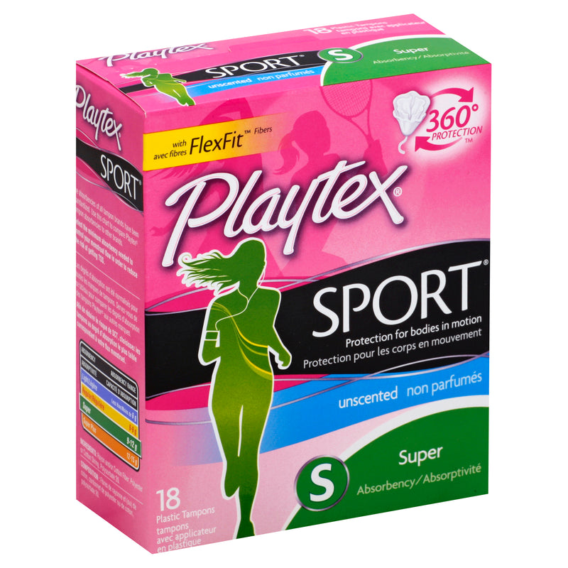 PLAYTEX SPRT TAMPON SUPER UNSC [18 ea]