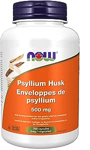 NOW PSYLLIUM HUSK 500mg CAP [200 ea]