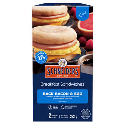 SCHN BACK BACON & EGG SANDWCH [252 g]