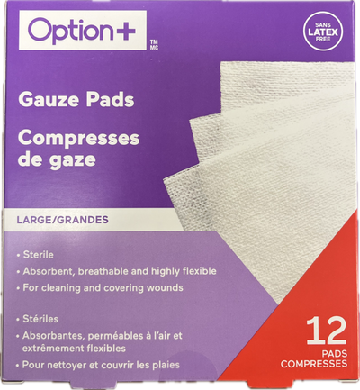 OPTN+ GAUZE PADS LARGE 12s [12 ea]