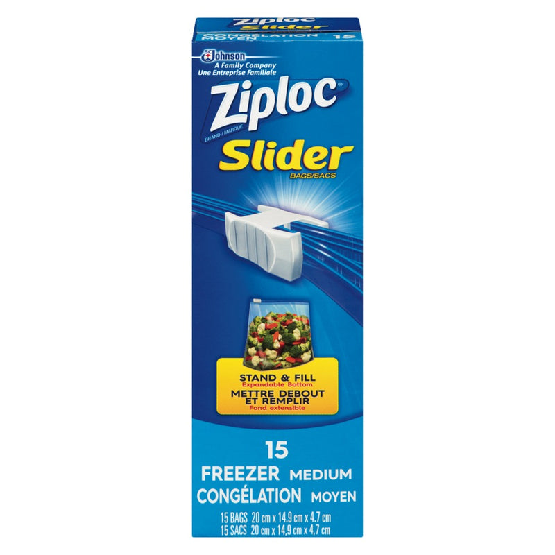ZIPLOC SLIDE LOC BAGS MED [15 BG]