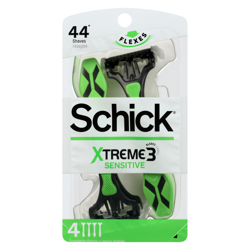 SCHICK EXTRM SENS 3 BLD DISP [4 ea]