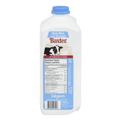 BAXTER SKIM MILK JUG 2L