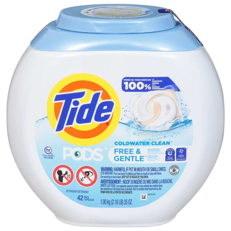 TIDE LIQ POD FREE & GENTLE TUB [42 pcs]