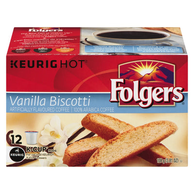 FOLGERS VANILLA BISCOTTI KCUP [12 ea]