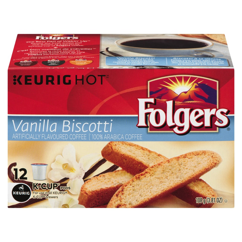 FOLGERS VANILLA BISCOTTI KCUP [12 ea]
