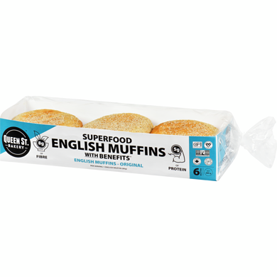 QUEEN ST GF ENGLISH MUFFINS [480 g]