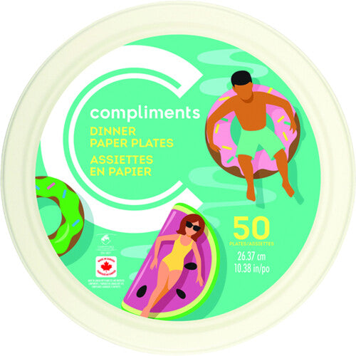 COMP PAPER DINNER PLATES 50pk [50 ea]