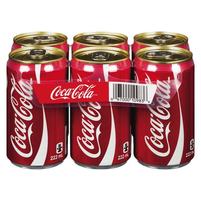COKE SLEEK CANS 6x222ml +DEP [6 pkg]