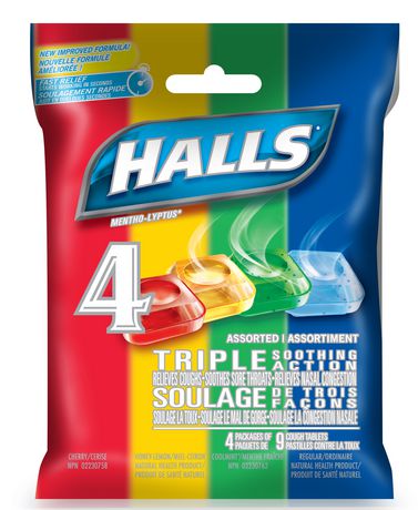 HALLS TRIPLE SOOTHING 4pk [1 ea]