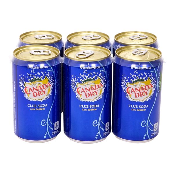CANADA DRY CLUB SODA 6x222ml [6 pkg]