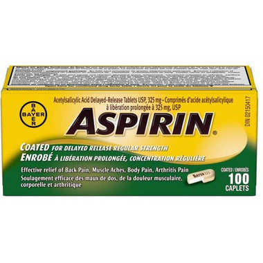ASPIRIN COATED 100 CAPLETS [100 ea]