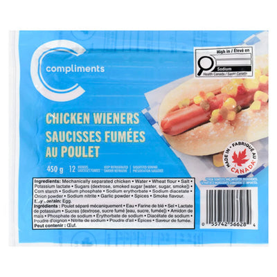 COMPLIMENTS CHICKEN WIENERS [450 g]