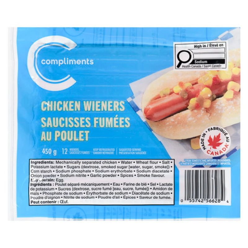 COMPLIMENTS CHICKEN WIENERS [450 g]