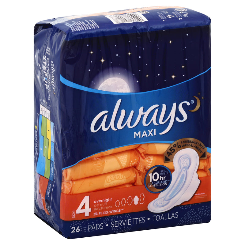 ALWAYS MAXI OVERNIGHT FLEX WNG [26 ea]