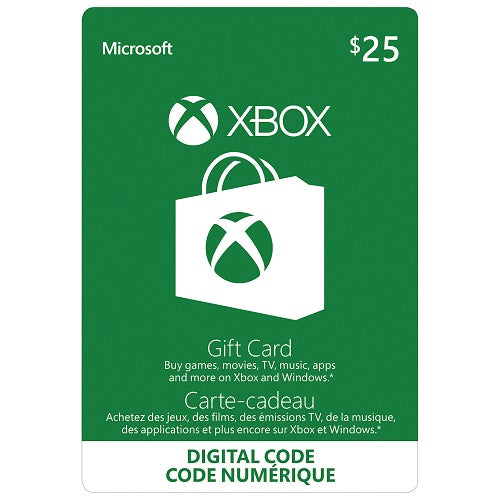 XBOX $25 CARD [1 ea]