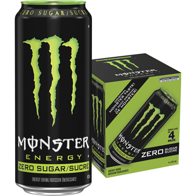 MONSTER ENERGY ZERO SUGAR 4pk [4 ea]