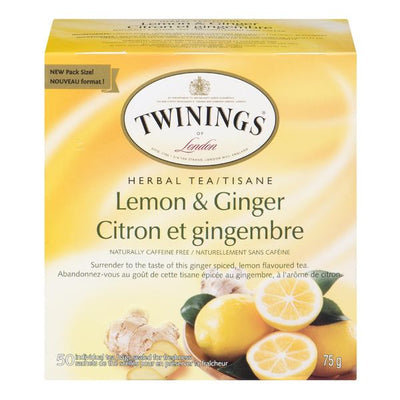 TWININGS LEMON GNGR HRB TEA 50 [75 g]