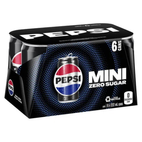 PEPSI ZERO MINI CANS 6x222ml [6 pkg]