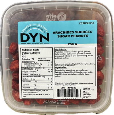 DYN SUGAR PEANUTS 250g