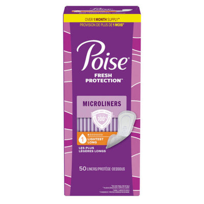 POISE INCONTNCE LINERS REG 50s [50 ea]