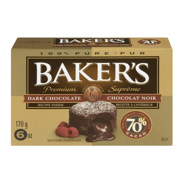 BAKERS PREMIUM W/70% CACAO DRK [170 GM]