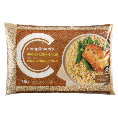 COMP RICE LONG GRAIN BRWN 900g