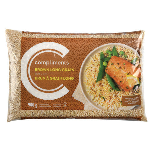 COMP RICE LONG GRAIN BRWN 900g