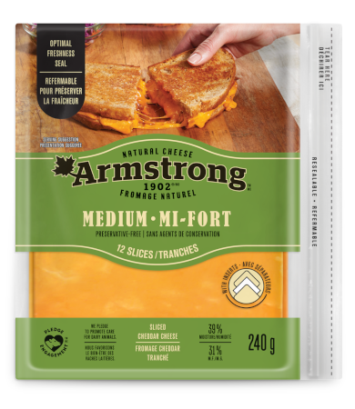 ARMSTRNG MED CHEDDAR SLICES [240 g]
