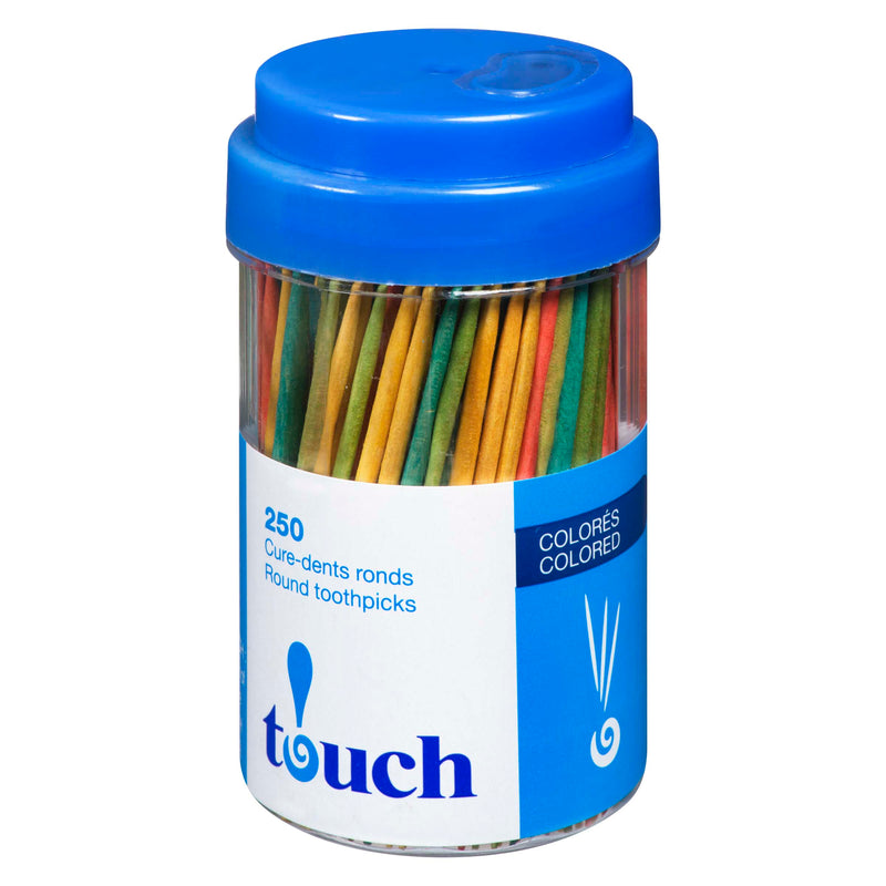 TOUCH COLOR ROUND TOOTHPICKS [250 ea]