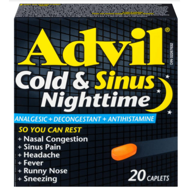 ADVIL COLD & SINUS NIGHT 200mg [20 ea]