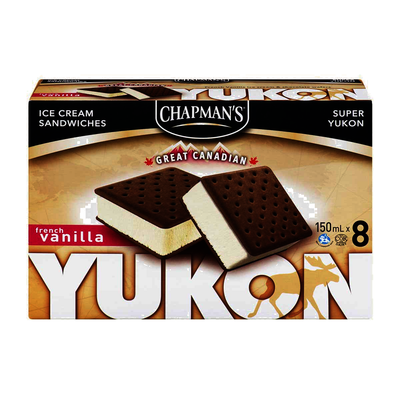YUKON FRENCH VANILLA IC SANDWI [8 pkg]