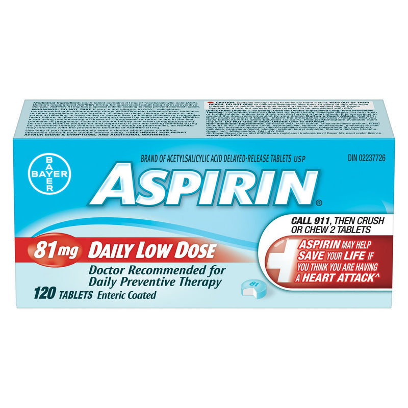 ASPIRIN 81MG COAT DELAY 120 [120 TAB]