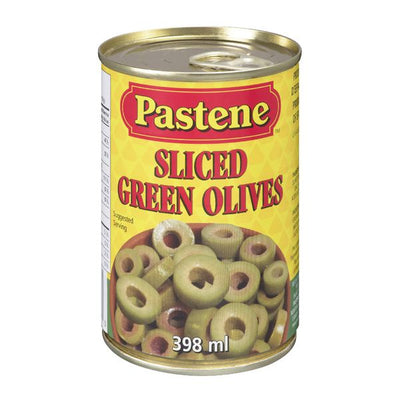 PASTENE SLICED GREEN OLIVES [398 ml]