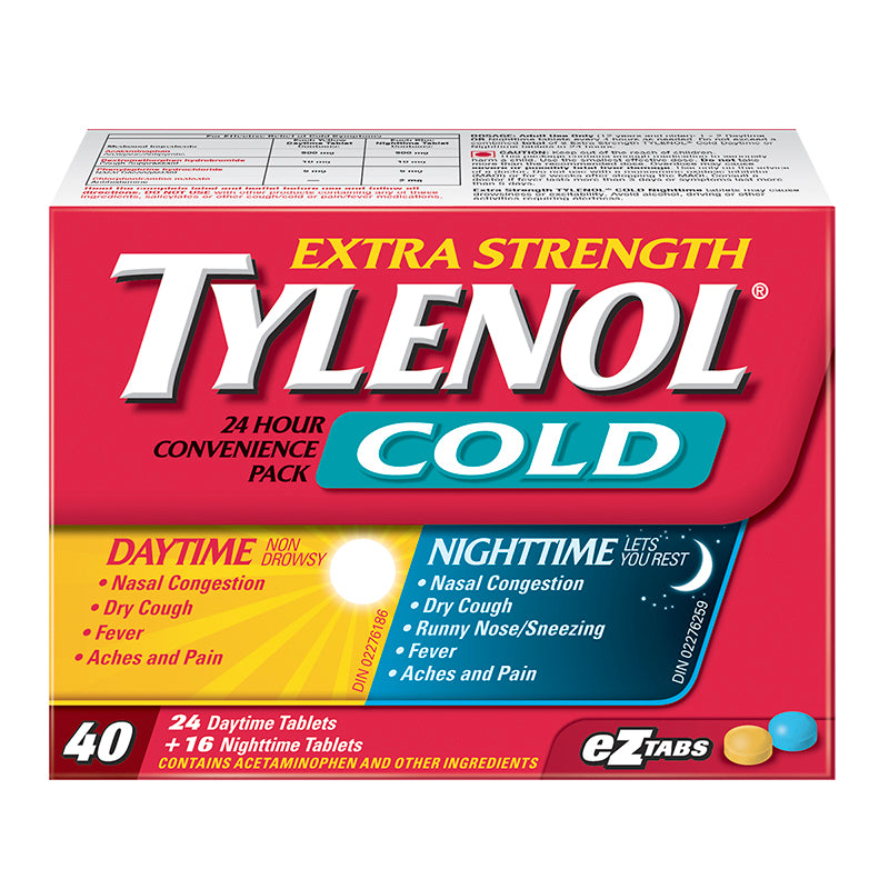TYLENOL COLD XST D/N 24+16 [40 ea]