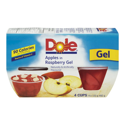 DOLE GEL CUPS APPLE RASP [4 PK]