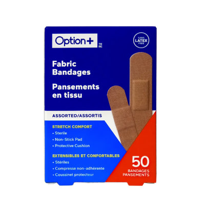 OPTION+ FABRIC BANDAGES AST 50 [50 ea]