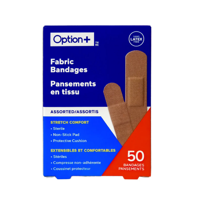 OPTION+ FABRIC BANDAGES AST 50 [50 ea]