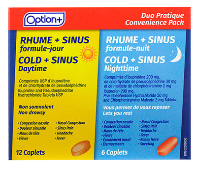 OPTION+ COLD & SINUS CAP BNS [18 ea]