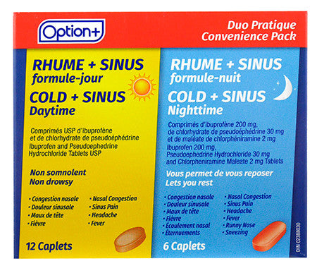 OPTION+ COLD & SINUS CAP BNS [18 ea]