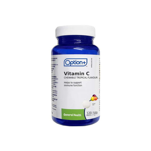 OPTION+ VIT C 500mg TROP FLAV [120 ea]