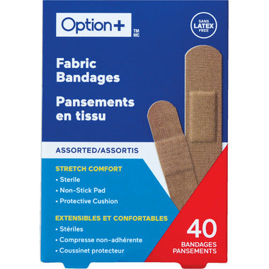 OPTN+ FAB BANDAGES AST 40s [40 ea]